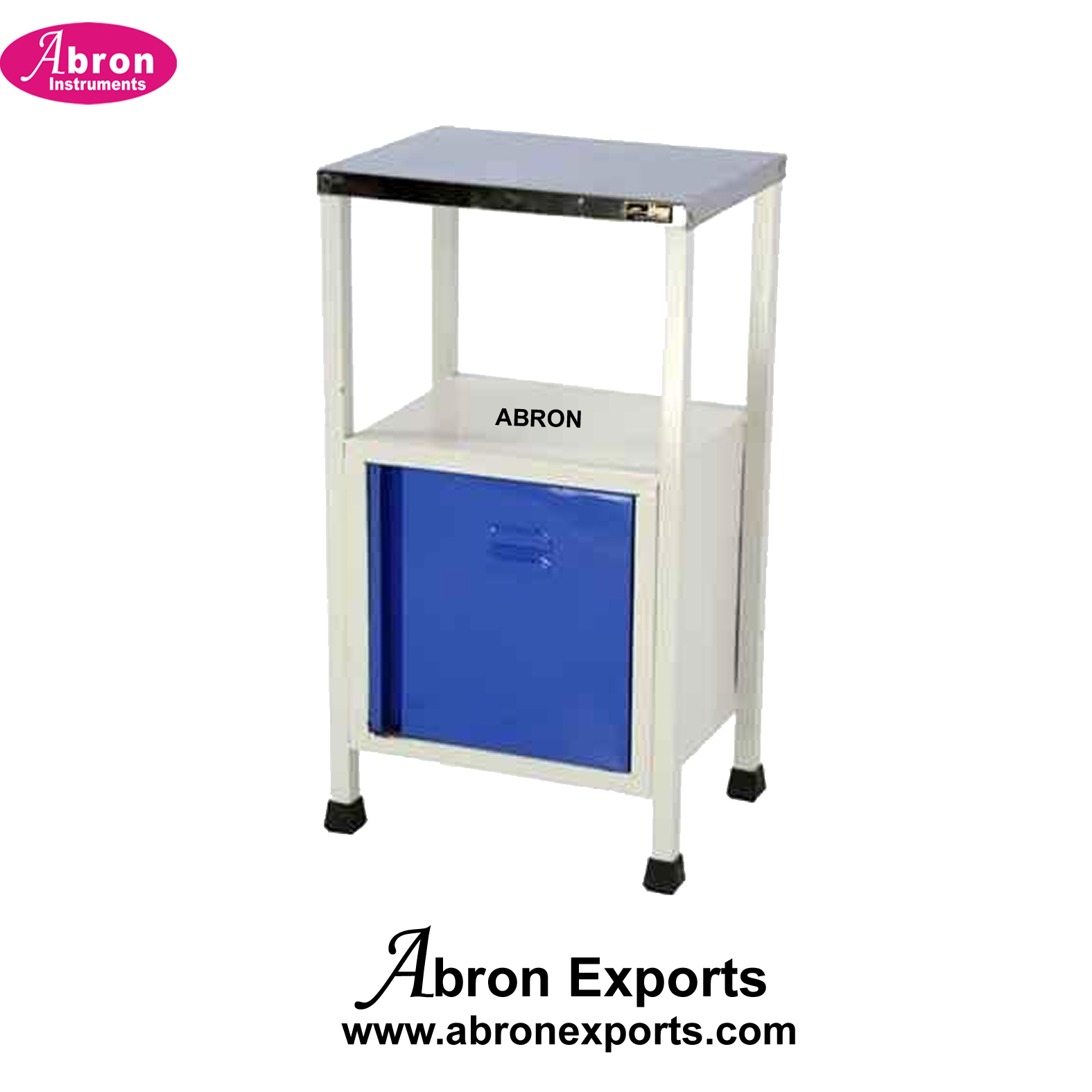 Hospital Bed side metallic cabinet with wheels Nursing Room Abron ABM-2354PC 